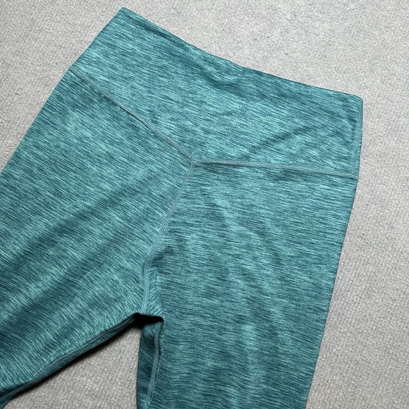 Nike Legging‎ Pants Women Medium Dri Fit Teal Solid Athletic Ankle Pull On - Picture 5 of 8